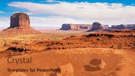  Presentation with indian monument - Slide set enhanced with monument-valley-is-unique-geological background and a red colored foreground
