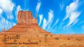  Presentation with navajo - Audience pleasing theme consisting of monument-valley-is-unique-geological backdrop and a gold colored foreground