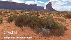  Presentation with arizona - Presentation design featuring monument valley natioanl park in arizona during early morning hours background and a tawny brown colored foreground