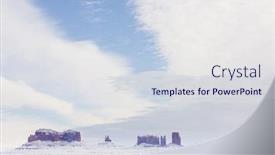  Presentation with arizona - PPT theme consisting of monument valley national park in winter utah-arizona usa background and a sky blue colored foreground