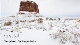 Presentation with arizona - PPT theme enhanced with monument valley national park in winter utah-arizona usa background and a sky blue colored foreground