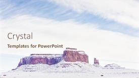  Presentation with arizona - Audience pleasing theme consisting of monument valley national park in winter utah-arizona usa backdrop and a cream colored foreground