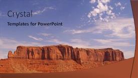  Presentation with tribal - Theme consisting of monument-valley-tribal-park background and a ocean colored foreground