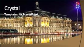  Presentation with old car - Amazing presentation design having monument with car traffic streetcar backdrop and a black colored foreground