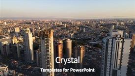  Presentation with aerial - Cool new slides with mooc - aerial view of tatuape sao backdrop and a dark gray colored foreground