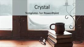  Presentation with winter weather - Presentation theme featuring mood - warm and comfy winter concept background and a soft green colored foreground