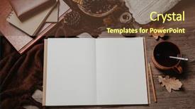  Presentation with autumn leaves - Beautiful theme featuring mood concept blogger or writer backdrop and a tawny brown colored foreground