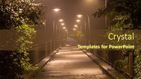  Presentation with air - Cool new slide set with moody-bridge-with-hazy-air backdrop and a tawny brown colored foreground