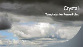  Presentation with stormy sky and dark clouds - Presentation theme consisting of moody clouds gather over yorkshire background and a dark gray colored foreground