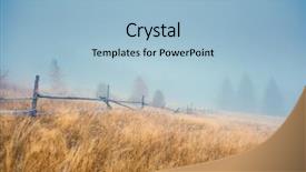  Presentation with autumn morning - Amazing presentation design having moody landscape of the foggy backdrop and a light blue colored foreground