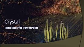  Presentation with scenery - Cool new slide deck with moody scenery of small river backdrop and a wine colored foreground