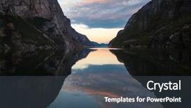  Presentation with night sky little plane moon - Slide set featuring moody sky over calm lysefjord background and a  colored foreground