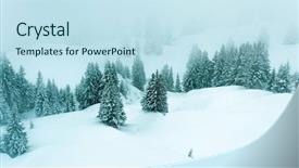  Presentation with scenery - Cool new presentation theme with moody winter scenery of trees backdrop and a  colored foreground