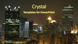  Presentation with pittsburgh - Presentation theme having angle moon - pittsburgh's skyline from mount washington background and a tawny brown colored foreground