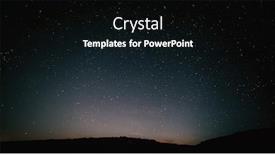  Presentation with starry night - Presentation theme enhanced with moon-against-a-bright-night background and a black colored foreground