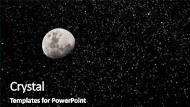  Presentation with starry night - Slides with moon and starry night sky background and a black colored foreground