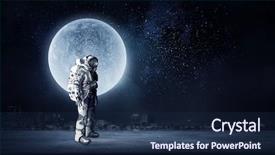 Presentation with space suit - Amazing theme having moon apollo - space suit design mixed media backdrop and a navy blue colored foreground