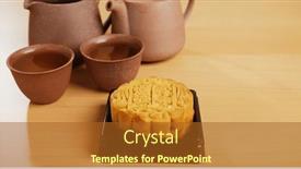  Presentation with moon - PPT theme having moon-cakes-and-chinese-tea background and a  colored foreground