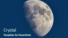  Presentation with light blue - Slide set enhanced with moon-detailed-shot-in-blue background and a  colored foreground