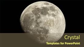  Presentation with moon - Theme enhanced with moon-detailed-shot-in-growin background and a violet colored foreground