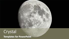  Presentation with moon - PPT theme with moon-detailed-shot-taken background and a coral colored foreground