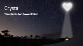  Presentation with lovers - Slide deck enhanced with moon-heart-shaped-shines-over background and a wine colored foreground