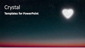  Presentation with lovers - Slide set with moon-heart-shaped-shines-over background and a black colored foreground