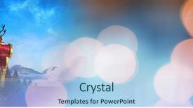  Presentation with sparkling lights - Colorful slide set enhanced with digital composite of sparkling lights transition of santa's sleigh and reindeer's backdrop and a light blue colored foreground