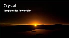  Presentation with temperature - Presentation theme with ocean temperature - summer sunset in antarctica beautiful background and a black colored foreground