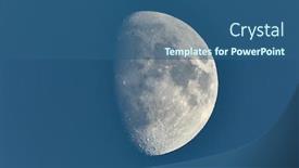  Presentation with night sky nighttime moon - PPT theme having moon-in-blue-daylight-sky background and a ocean colored foreground