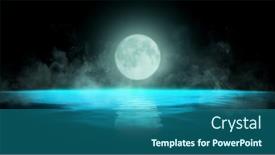  Presentation with smoke - Presentation theme with moon-in-the-dark-smoke background and a ocean colored foreground