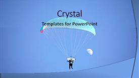  Presentation with moon landing - Colorful slide set enhanced with moon landing - powered paragliding backdrop and a  colored foreground