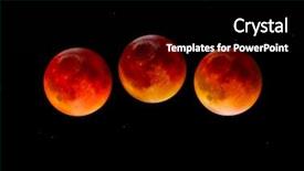  Presentation with lunar moon - Slides having moon of total lunar eclipse background and a black colored foreground