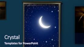  Presentation with phases - Beautiful presentation featuring moon phases - window star backdrop and a  colored foreground