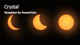  Presentation with eclipse - Audience pleasing slide set consisting of moon phases partial lunar eclipse backdrop and a black colored foreground