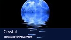  Presentation with reflecting - Audience pleasing presentation design consisting of moon-reflecting-in-water-bright backdrop and a navy blue colored foreground