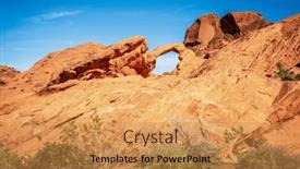  Presentation with nevada - PPT layouts featuring moon-rising-over-arch-rock background and a gold colored foreground