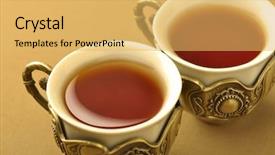  Presentation with cup of lemon tea - Amazing presentation having moon shaped reflection backdrop and a yellow colored foreground