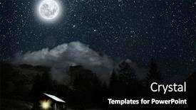  Presentation with jesus manger - PPT layouts having moon-shines-over-the-manger background and a black colored foreground