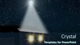  Presentation with jesus manger - Cool new PPT theme with moon-shines-over-the-manger backdrop and a navy blue colored foreground