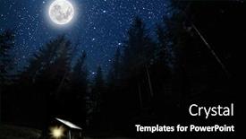 Presentation with jesus manger - Presentation consisting of moon-shines-over-the-manger background and a black colored foreground