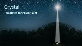  Presentation with christmas jesus christ - Colorful theme enhanced with moon-shines-over-the-manger backdrop and a ocean colored foreground