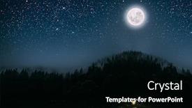  Presentation with jesus manger - Beautiful slide set featuring moon-shines-over-the-manger backdrop and a black colored foreground