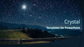  Presentation with jesus manger - Cool new PPT layouts with moon-shines-over-the-manger backdrop and a ocean colored foreground
