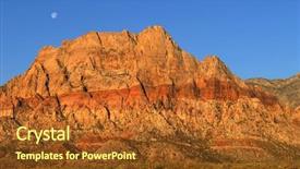  Presentation with shining - PPT layouts with moon shining over red rock background and a tawny brown colored foreground