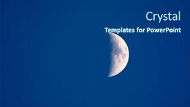  Presentation with atmosphere - Colorful PPT theme enhanced with moon-shot-just-before-dark backdrop and a dark gray colored foreground