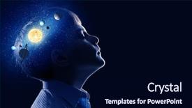  Presentation with space stars moon - Theme having moon stars - cute boy of school age background and a navy blue colored foreground