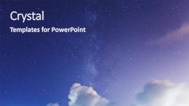  Presentation with stars moon - Theme enhanced with moon stars - milky way galaxy background and a navy blue colored foreground