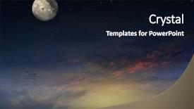  Presentation with wheat - PPT theme featuring moon stars - road to the mountains background and a black colored foreground