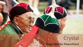  Presentation with mongolia - PPT theme enhanced with moon-sum-mongolia-july-25 background and a red colored foreground